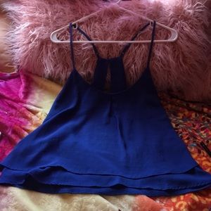 Blue spaghetti strap top